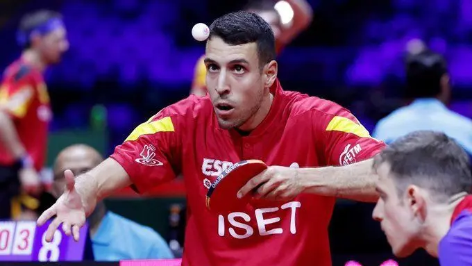 Alvaro Robles, en un encuentro en el Mundial de Budapest./ rfetm.es