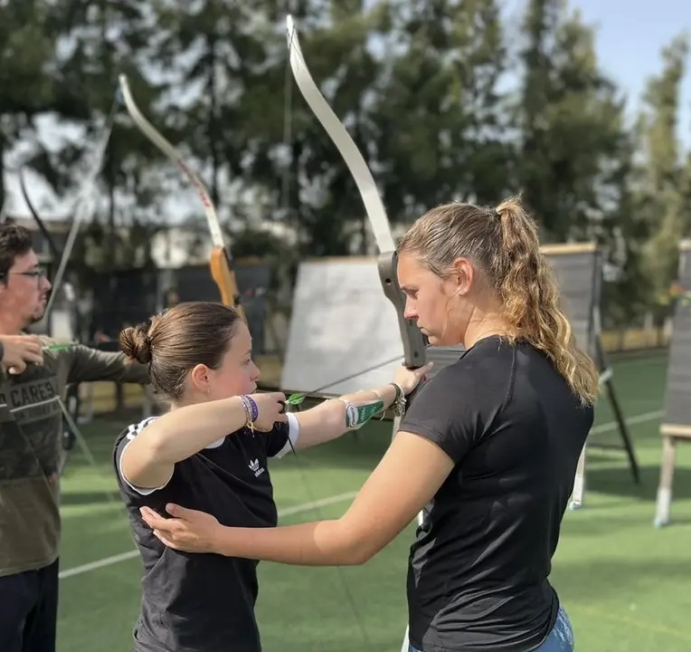 Cristina de Guzm&aacute;n durante un entrenamiento.