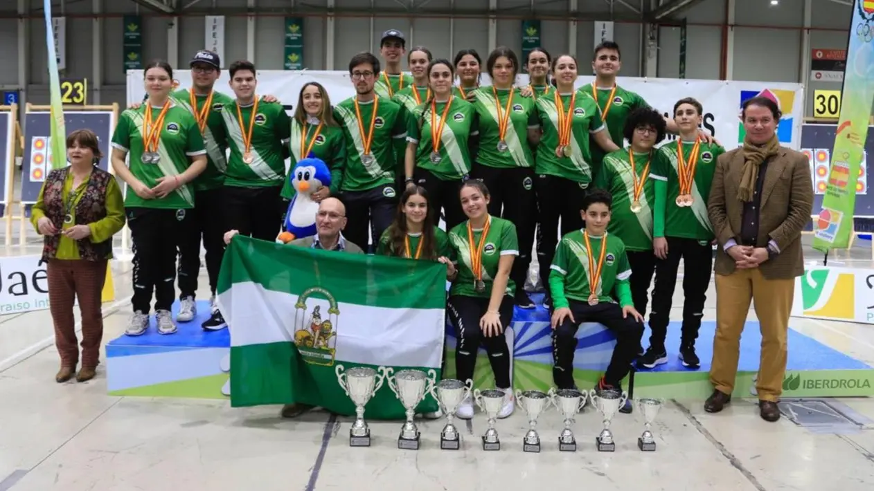 Varios de los medallistas onubenses en el Campeonato de Espa&ntilde;a