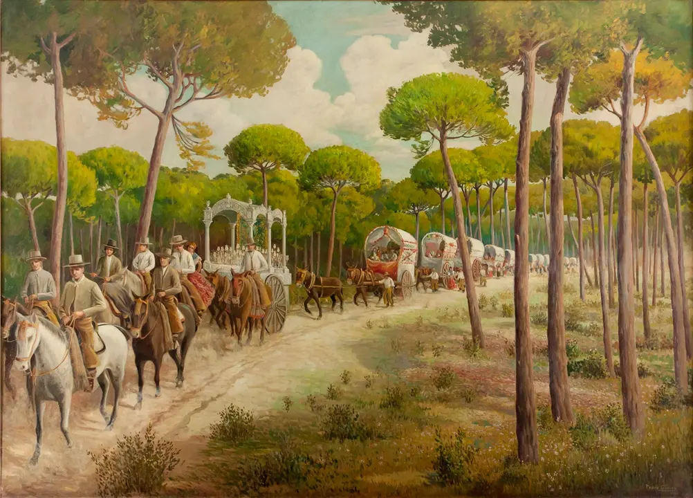 Hermandad del Roc&iacute;o. Pintura de Pedro G&oacute;mez