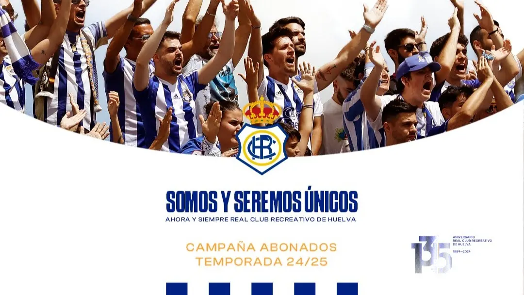 Arranca la campa&ntilde;a de abonados del Decano para la pr&oacute;xima temporada, 24-25. Fuente: Twitter oficial del Recreativo de Huelva