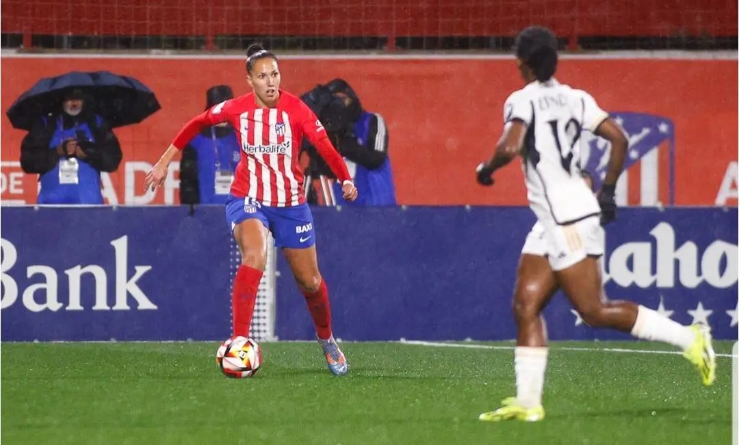 Cinta Rodr&iacute;guez durante un partido contra el Real Madrid Femenino. Fuente: Instagram oficial de Cinta Rodr&iacute;guez