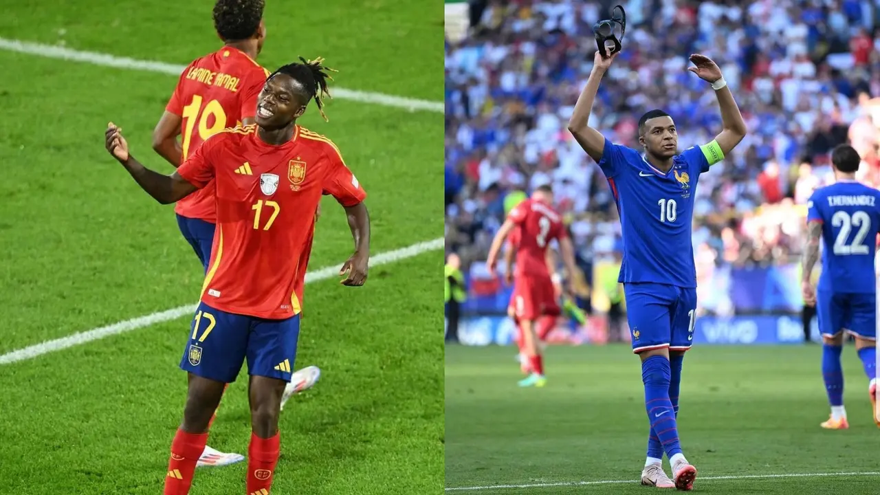 Esta noche a partir de las 21 horas se ver&aacute;n las caras Espa&ntilde;a y Francia en las semifinales de la Eurocopa 2024. Fuente: Instagram de Nico Williams y de la selecci&oacute;n francesa