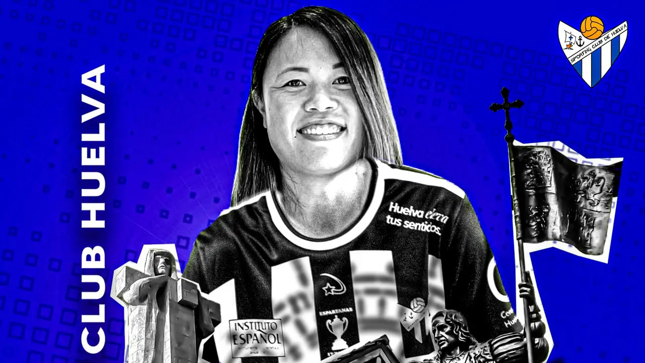 Hitomi Tanaka, nuevo refuerzo para el Sporting de Huelva. Fuente: Twitter del Sporting de Huelva