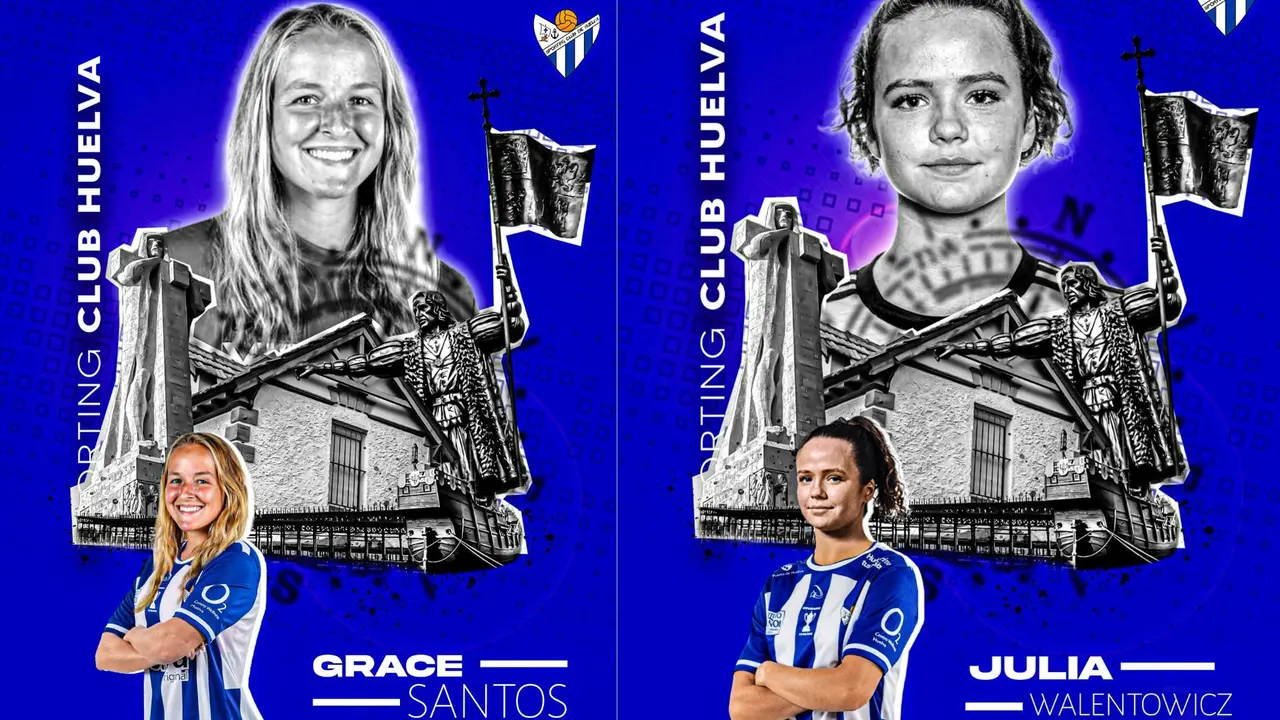 Grace Santos y Julia Maria Walentowicz refuerzan a las espartanas. Fuente: Twitter Sporting de Huelva