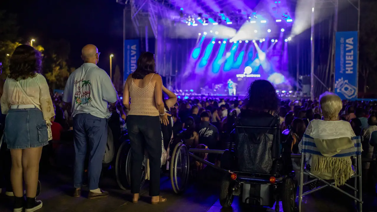 Zona habilitada en el espacio de conciertos.