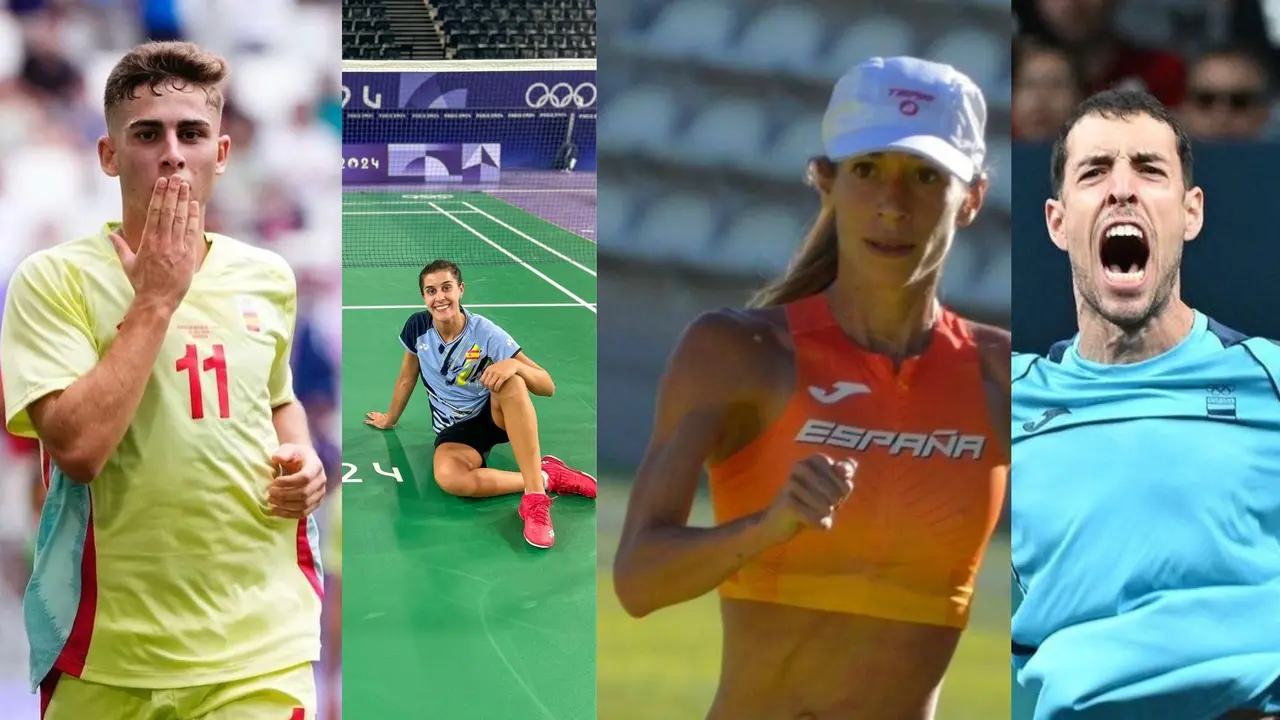 &iquest;C&oacute;mo le va a los deportistas onubenses en los JJOO? Fuente: Instagram de Ferm&iacute;n L&oacute;pez, Twitter de Carolina Mar&iacute;n e Instagram de &Aacute;lvaro Robles y Laura Garc&iacute;a - Caro