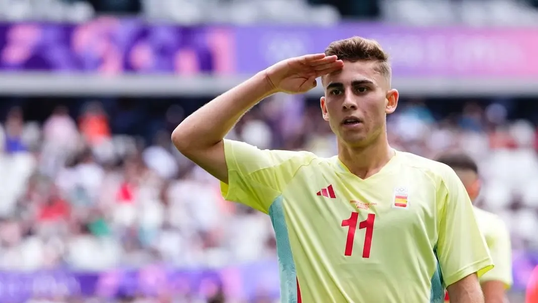 Ferm&iacute;n L&oacute;pez tras anotar un doblete en el triunfo de Espa&ntilde;a contra Jap&oacute;n en cuartos de los JJOO de Par&iacute;s 2024. Fuente: Twitter Ferm&iacute;n L&oacute;pez
