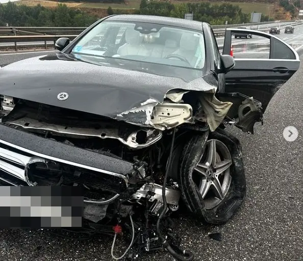 As&iacute; ha quedado el coche de Miki Nadal tras el accidente
