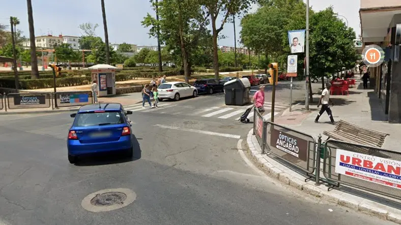 Lugar del atropello.