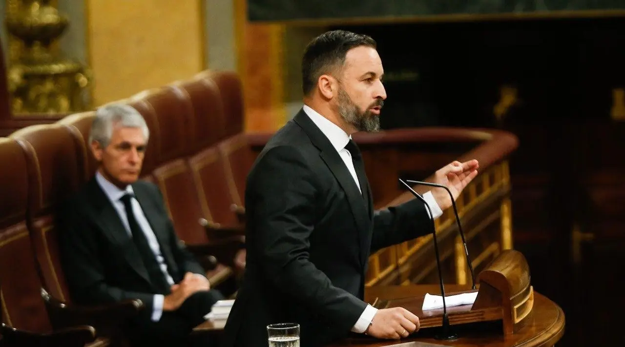 Santiago Abascal en una reciente comparecencia
