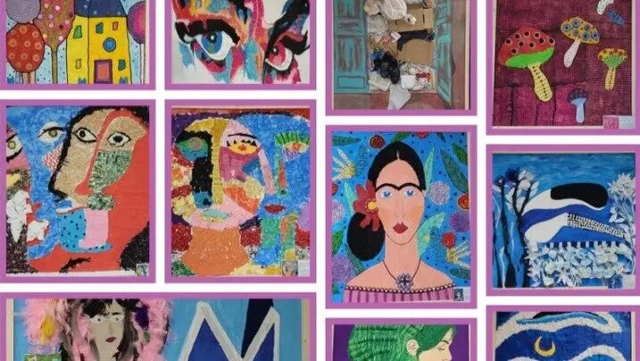Composici&oacute;n de las r&eacute;plicas realizadas por el alumnado del Centro