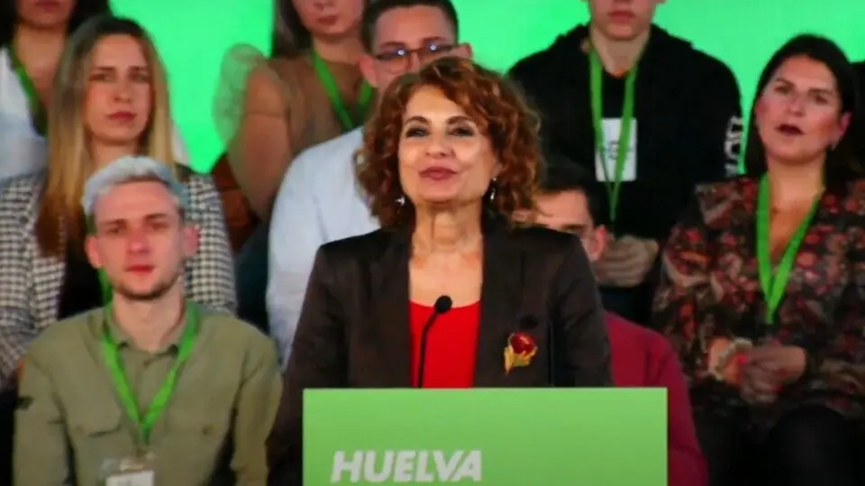 Mar&iacute;a Jes&uacute;s durante su intervenci&oacute;n en el 15 Congreso Provincial del PSOE de Huelva