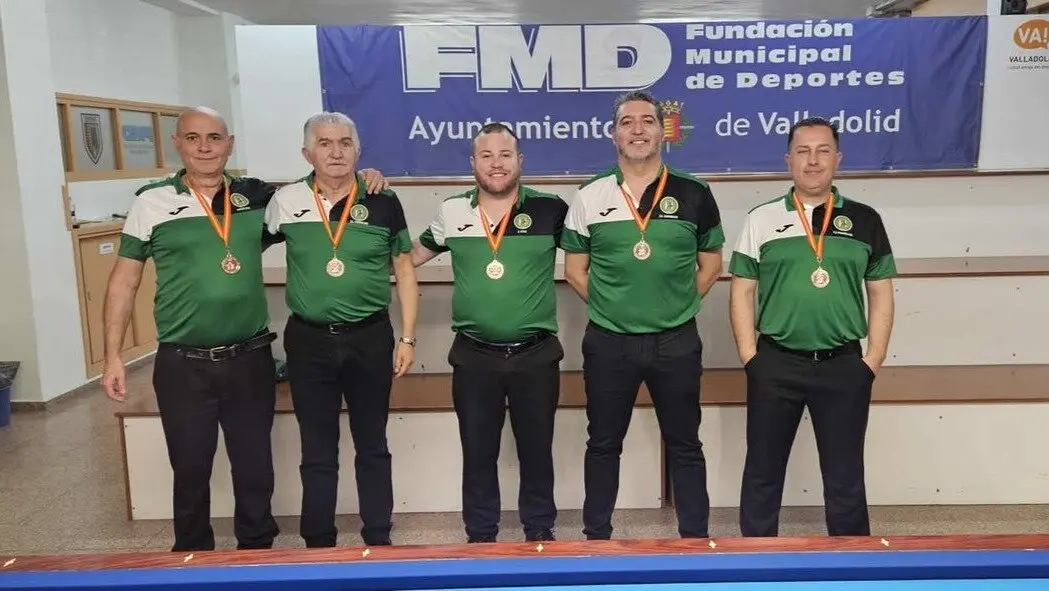 Selecci&oacute;n andaluza de billar en Valladolid. Fuente: Ayto. Palma del Condado