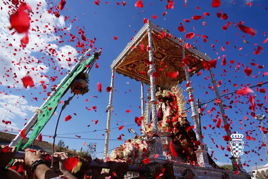 Procesi&oacute;n de la Virgen de Montemayor, Moguer. Fuente: Ayto. Moguer
