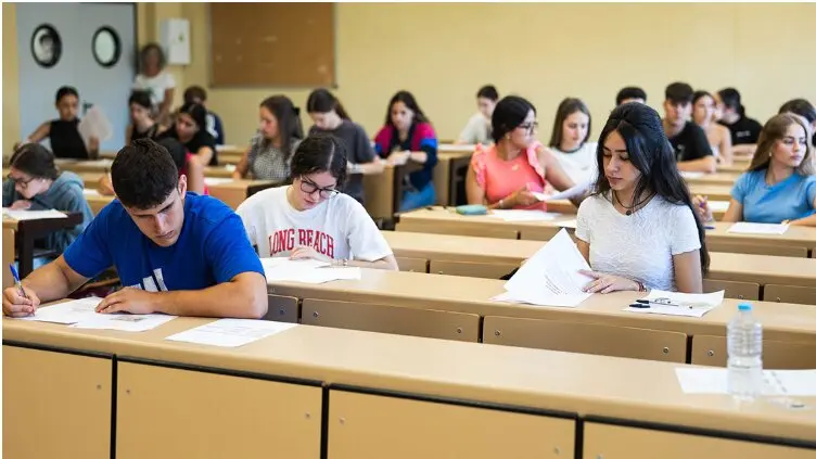 Examen de la PAU. Fuente: Universidad de Huelva