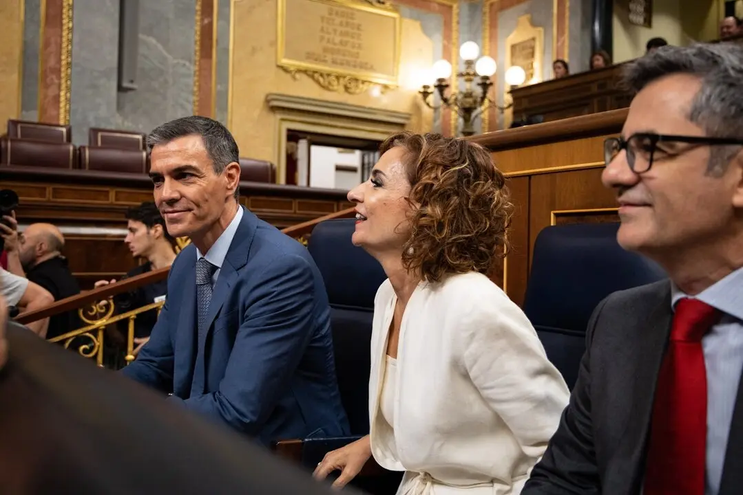 S&aacute;nchez junto a Montero y Bola&ntilde;os
