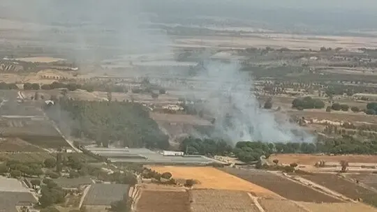 Incendio en el paraje Ca&ntilde;ada de Juan Pav&oacute;n, Bonares. Fuente: Plan Infoca