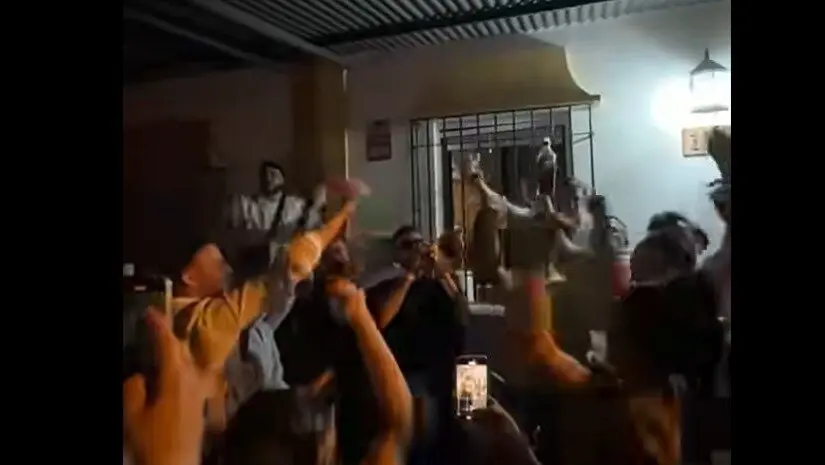 Fiestas en el Roc&iacute;o. Fuente: Facebook de Plataforma de Polic&iacute;as Locales de Almonte