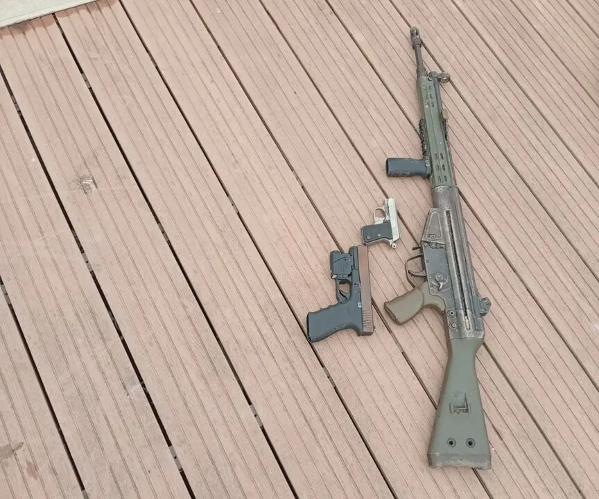 Armas incautadas este s&aacute;bado frente a Nueva Umbr&iacute;a