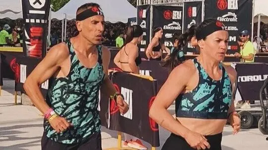 Emilio Mart&iacute;n y Alvichu L&oacute;pez en la competici&oacute;n. Fuente: Facebook Emilio Mart&iacute;n