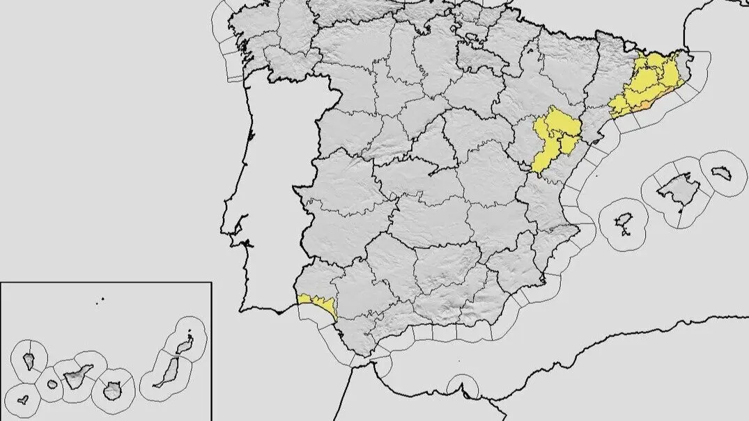 Alerta amarilla en el litoral de Huelva