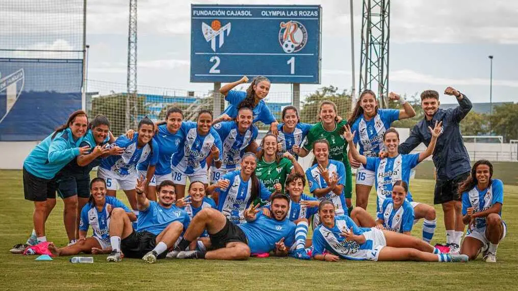 El Sporting de Huelva tras vencer el pasado domingo. Fuente: X Sporting de Huelva