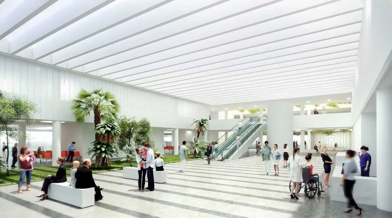 Dise&ntilde;o del interior del Hospital Materno Infantil de Huelva (imagen/Junta de Andaluc&iacute;a).