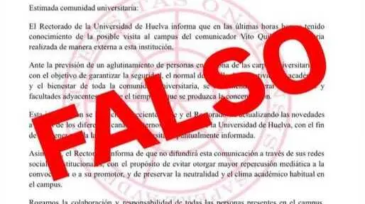 Fuente: Facebook Universidad de Huelva