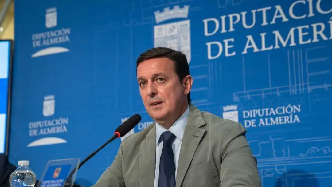 Javier Aureliano Garc&iacute;a, presidente de la Diputaci&oacute;n de Almer&iacute;a. Fuente: X de Javier Aureliano