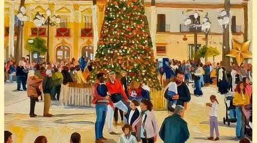 Cartel de la Navidad 2025 en La Palma del Condado. Fuente: Facebook Ayto. La Palma