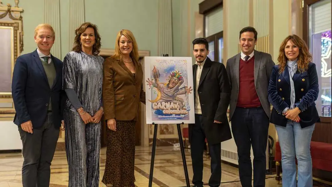 Presentaci&oacute;n del cartel para el Carnaval Colombino 2026 en Huelva. Fuente: Ayto. Huelva