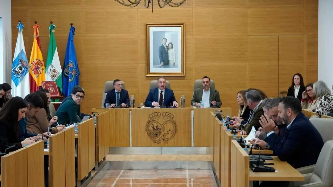 Pleno en el d&iacute;a de hoy. Fuente: Facebook Diputaci&oacute;n de Huelva