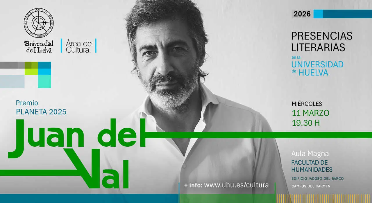 Juan del Val visita la Universidad de Huelva. Fuente: UHU.