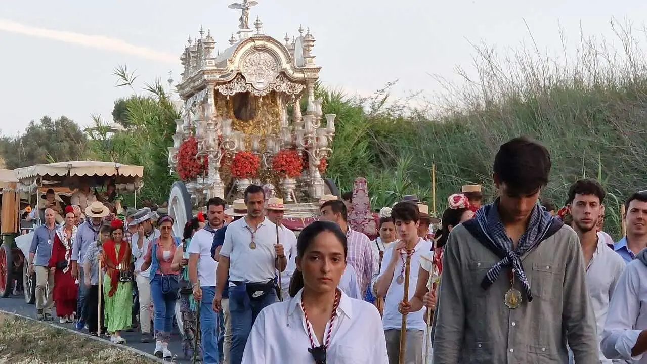 Hermandad del Roc&iacute;o de La Palma de vuelta al municipio. Fuente: Facebook Ayto. La Palma