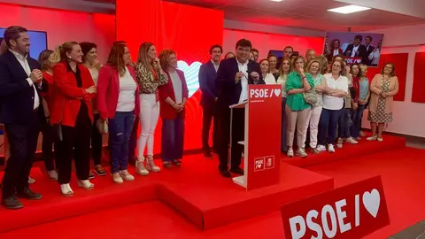 Gabriel Cruz en su discurso tras los resultados del 28M