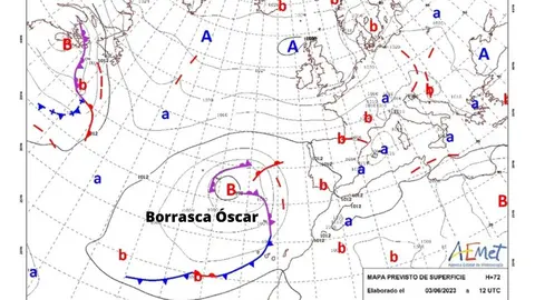 Borrasca &Oacute;scar. Foto: MeteoHuelva.es