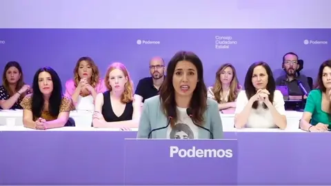 Irene Montero en el Consejo de Podemos