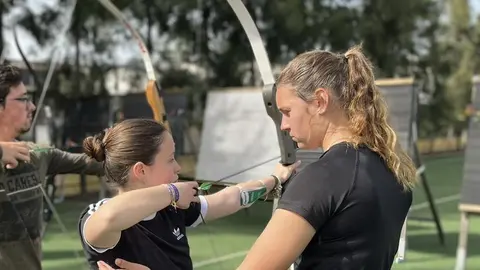 Cristina de Guzm&aacute;n durante un entrenamiento.