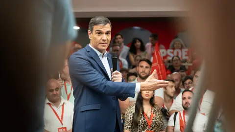 S&aacute;nchez en un acto electoral