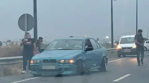 Uno de los coches implicados en el accidente