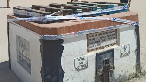 Estado en el que se encuentra el Pocito de la Virgen en El Roc&iacute;o