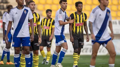 El Recre en un partido contra el San Roque de Lepe de la pretemporada del a&ntilde;o pasado. Fuente: Imagen de archivo