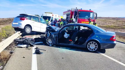 Accidente en Villarrasa. Foto: Consorcio Provincial de Bomberos de Huelva