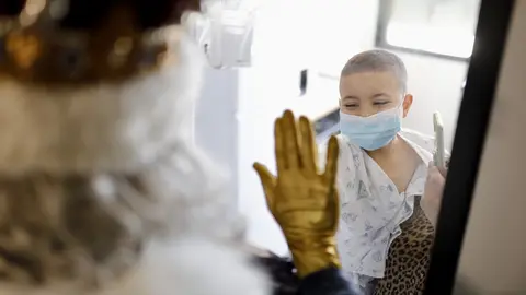 Visita de los Reyes Magos al hospital