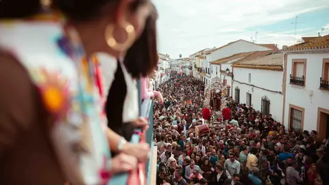 San Antonio Abad durante la procesi&oacute;n en la calle Labradores | Ayuntamiento de Trigueros