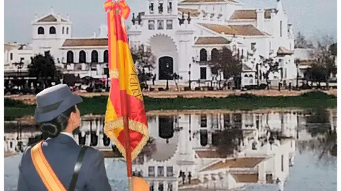 Jura de Bandera Civil en El Roc&iacute;o. Foto: Hermandad Matriz del Roc&iacute;o de Almonte