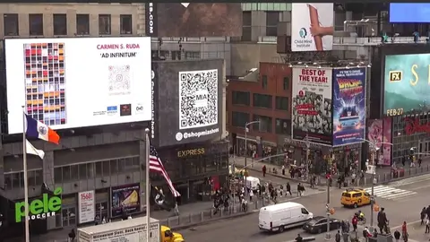 Carmen Ruda en Times Square
