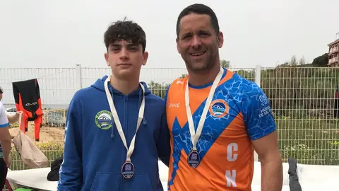 Manuel Camacho y Pepe Bayo, del Club Nataci&oacute;n Huelva