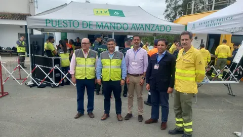 Simulacro de incendio forestal en Niebla